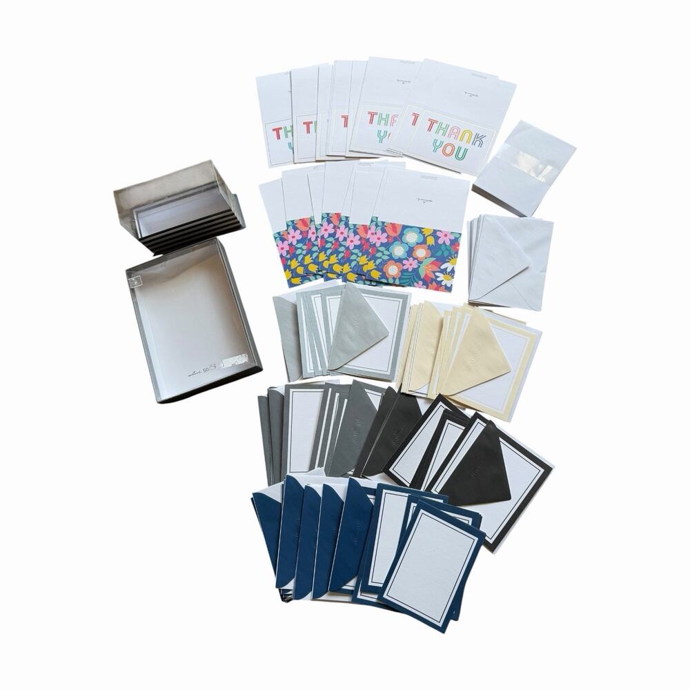 Hallmark Thank You Cards Blank Inside Elegant Stationery with Envelopes Assorted
